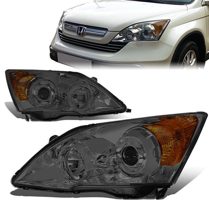 FAROS 07-11 HONDA CR-V 4-DOOR - PROJECTOR - SMOKE HOUSING / AMBER CORNER - H1 LOW BEAM / HIGH BEAM