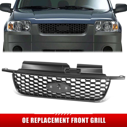PARRILLA GRILLE - FD ESCPE 01-07/ GRILLE ASS'Y 05-07/ W/PRIMED BLACK/ (SMOOTH)//PARTS.NO,FO1200446//OEM NO,5L8Z8200AAB