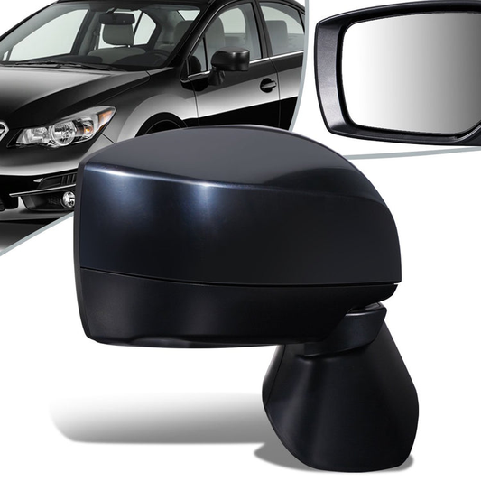 RETROVISOR MIRROR - OEM - 15-16 SUBARU IMPREZA - POWERED - HEATED - FOLDING - BLACK MATERIAL - RIGHT