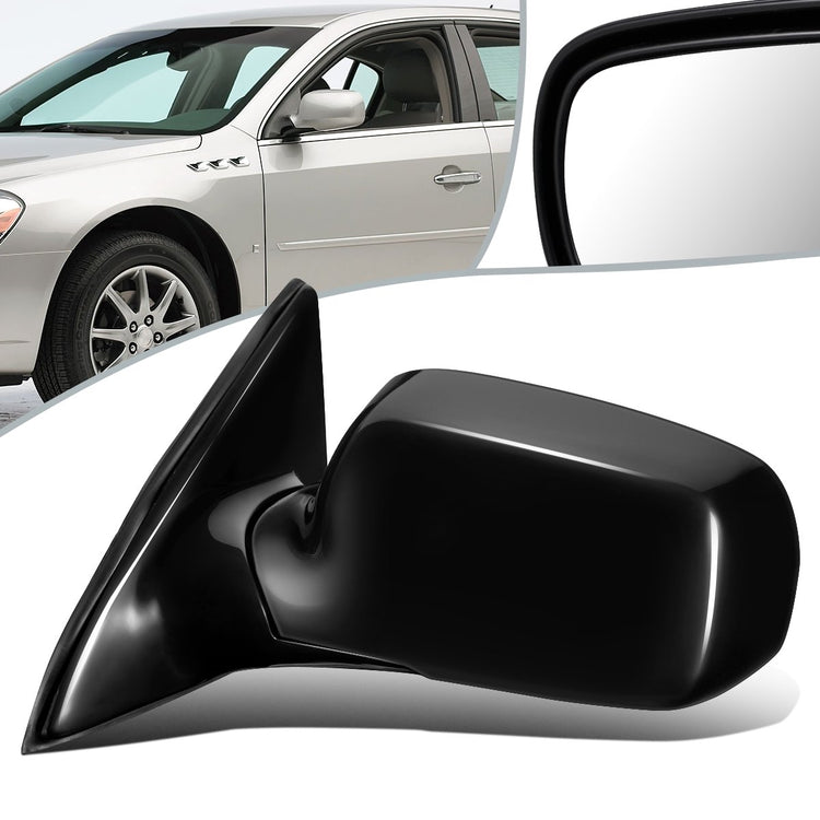 RETROVISOR MIRROR - OEM - 06-11 BUICK LUCERNE - POWERED - HEATED - W/ MEMORY - FOLDING - BLACK MATERIAL - LEFT