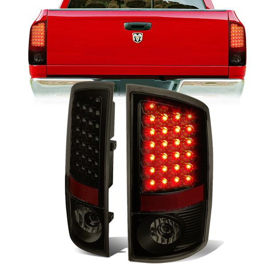 FAROS TRASEROS 07-08 DODGE RAM 1500 / 07-09 DODGE RAM 2500 , 3500 - LED - BLACK / SMOKE