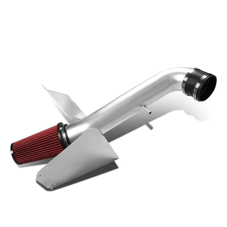 FILTRO DE AIRE DE ALTO FLUJO HEAT SHIELD - 99-04 JEEP GRAND CHEROKEE - RED FILTER - FITS MODELS W/ 4.7L V8 ENGINE ONLY - SILVER PIPING