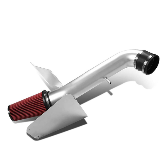 FILTRO DE AIRE DE ALTO FLUJO HEAT SHIELD - 99-04 JEEP GRAND CHEROKEE - RED FILTER - FITS MODELS W/ 4.7L V8 ENGINE ONLY - SILVER PIPING
