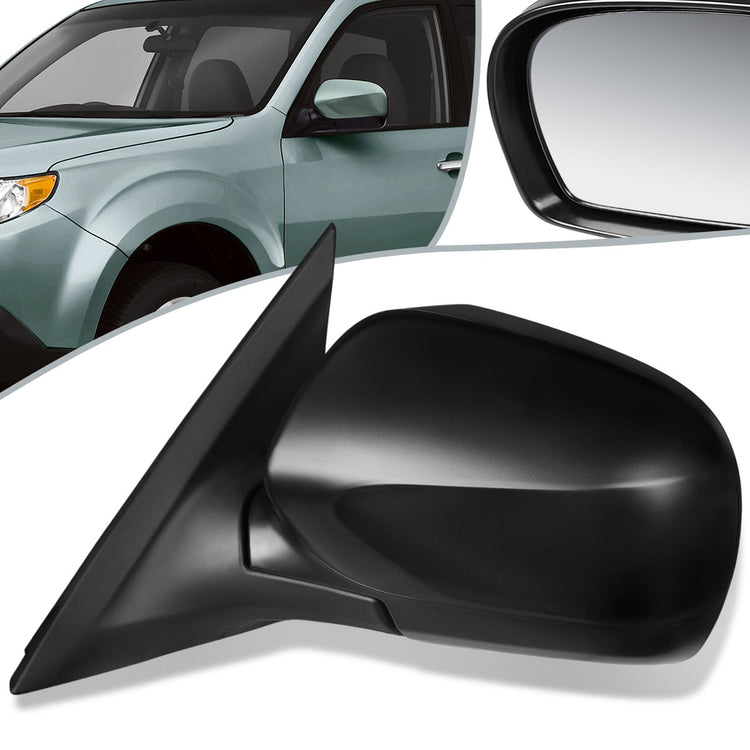 RETROVISOR MIRROR - OEM - 09-10 SUBARU FORESTER X XT - POWERED - TEXTURED - BLACK - LEFT
