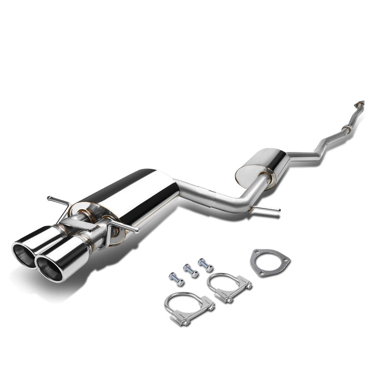TUBERIA CATBACK CATBACK - 97-01 AUDI A4 QUATTRO SEDAN / WAGON 1.8L TURBO AWD - DOUBLE ROLLED TIP - STAINLESS STEEL