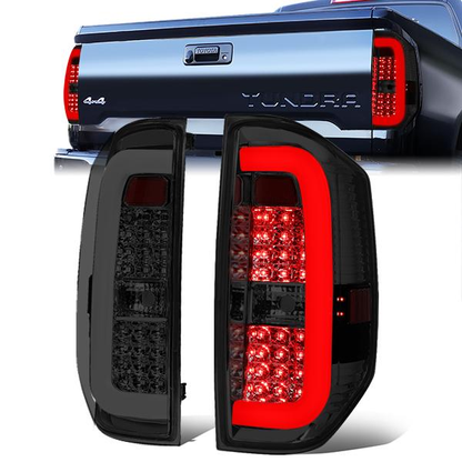 FAROS TRASEROS 14-18 TOYOTA TUNDRA - TUBE BAR - 3D - LED - CHROME / SMOKE