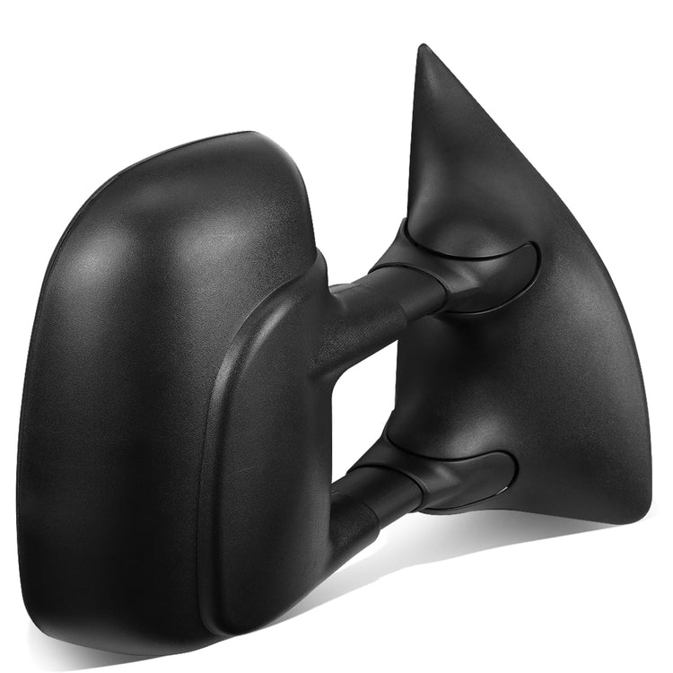 RETROVISORES EXTENDIBLES TOWING MIRROR - 99-07 FORD F-250, F-350, F-450, F-550 - SUPER DUTY - RIGHT - POWERED, W/ HEATED, W/O SIGNAL - BLACK