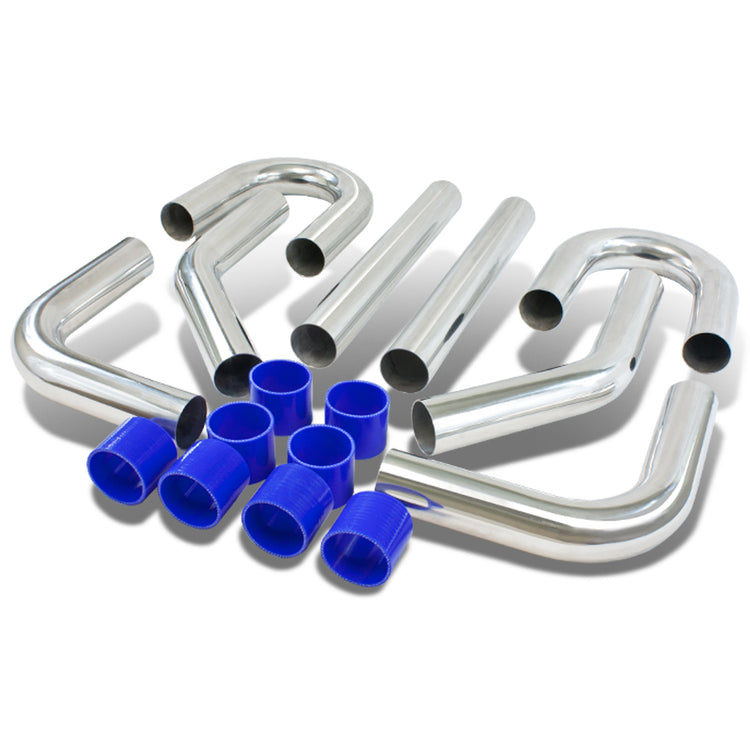 TUBERIA INTERCOOLER UNIVERSAL INTERCOOLER PIPING - ALUMINUM - 2.75" - 8PC - PIPES / HOSES / CLAMPS - J19-5