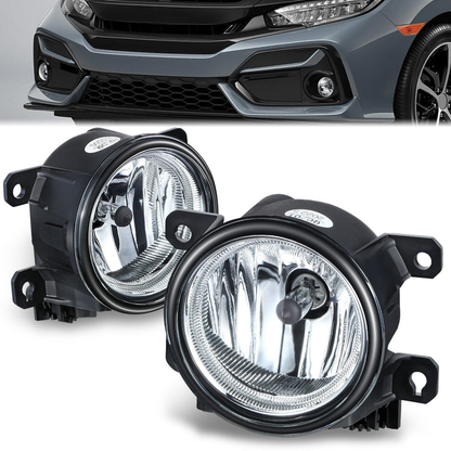 FAROS DE NIEBLA 13-15 HONDA ACCORD / 13-21 HONDA CIVIC / 15-20 HONDA FIT / 19-20 HONDA HR-V - H8 - CLEAR