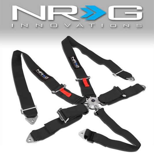 CINTURON RACING 6 POINT - CAM LOCK - BLACK