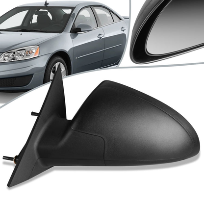 RETROVISOR MIRROR - OEM - 05-10 PONTIAC G6 SEDAN - POWERED - TEXTURED - BLACK - LEFT
