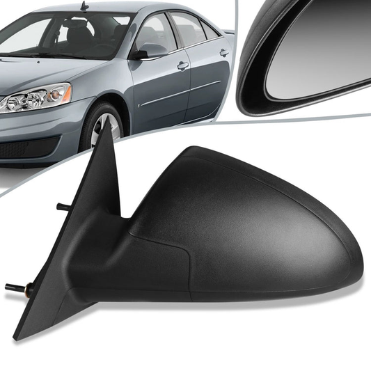 RETROVISOR MIRROR - OEM - 05-10 PONTIAC G6 SEDAN - POWERED - TEXTURED - BLACK - LEFT