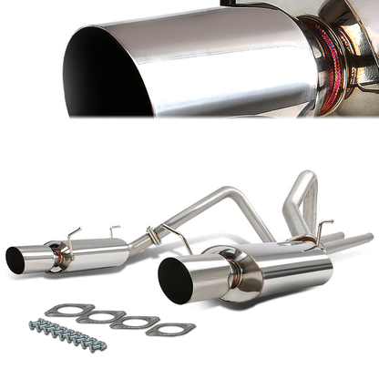 TUBERIA CATBACK CATBACK - 11-14 FORD MUSTANG 3.7L V6 - DUAL TIP - STAINLESS STEEL