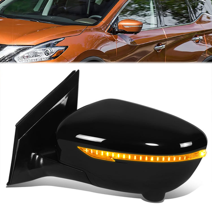 RETROVISOR MIRROR - OE STYLE - NISSAN MURANO 16-24 - WITH POWER WITH HEATED WITH SIGNAL WITH MEMORY - DRIVER SIDE - PAINT TO MATCH - BLACK