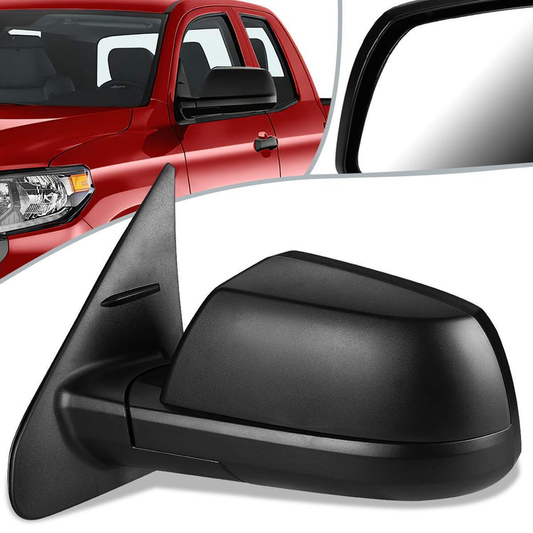 RETROVISOR MIRROR - OEM - 14-15 TOYOTA TUNDRA - MANUAL - TEXTURED - BLACK - LEFT