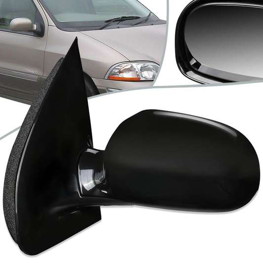 RETROVISOR MIRROR - OEM - 01-02 FORD WINDSTAR - POWERED - HEATED - PAINTABLE - BLACK - LEFT