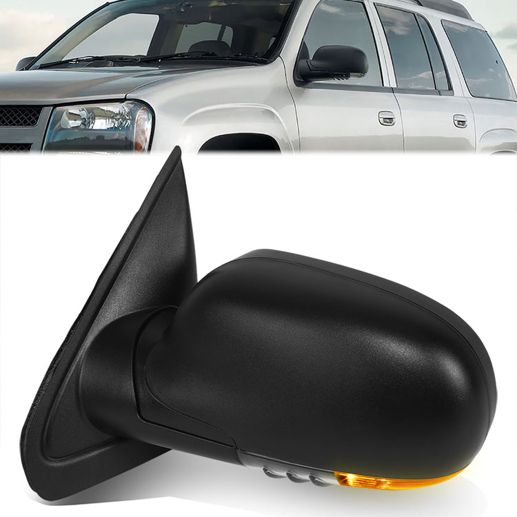 RETROVISOR MIRROR - OE STYLE - BUICK RAINIER 2006-2007 - CHEVROLET TRAILBLAZER 2006-2007 - GMC ENVOY 2006-2007 - WITH POWER WITH HEATED WITH AMBER SIGNAL WITH MEMORY - DRIVER LEFT SIDE - BLACK