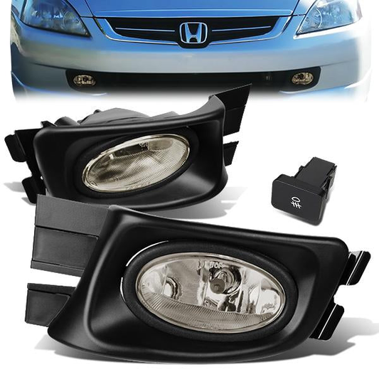 FAROS DE NIEBLA 03-05 HONDA ACCORD 4-DOOR - W/ SWITCH - H11 BULB - SMOKE