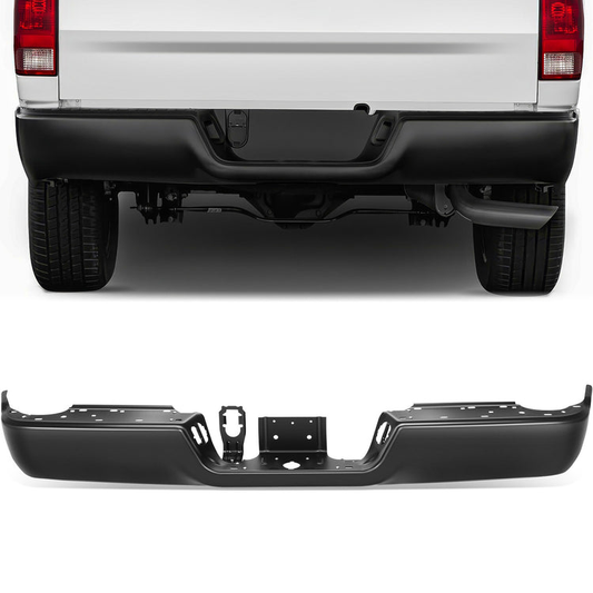 DEFENSA 09-10 DODGE RAM 1500 / 09-10 DODGE RAM 2500 / 09-10 DODGE RAM 3500 / 11-18 RAM 1500 / 19-24 RAM 1500 CLASSIC / 11-18 RAM 2500 / 11-18 RAM 3500 - WITHOUT DUAL EXHAUST - WITHOUT PARK ASSIST - BLACK
