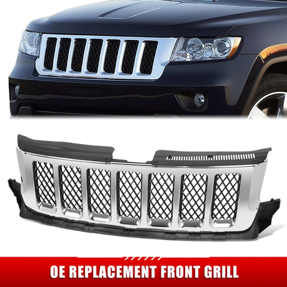 PARRILLA GRILLE - JP GRAND CHRKEE '11-'13/ GRILLE ASS'Y/ CHROME/BLACK/ (OVERLAND)//PARTS.NO,CH1200363//OEM NO,57010708AC