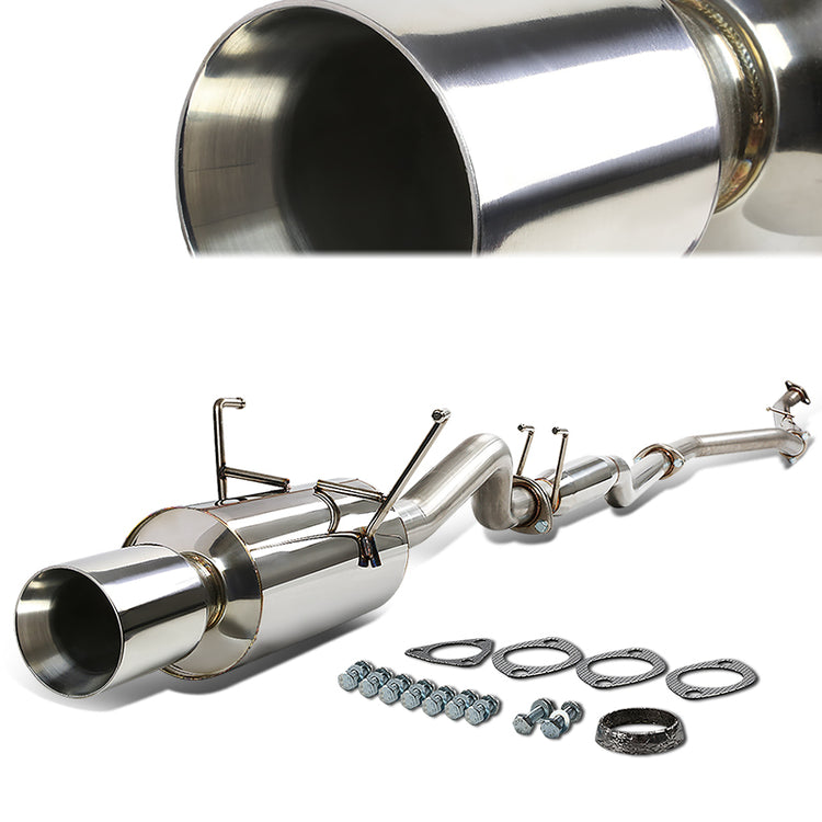 TUBERIA CATBACK CATBACK - 01-05 HONDA CIVIC DX / LX - SINGLE ROLLED TIP - STAINLESS STEEL