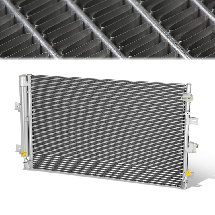 CONDENSADOR FORD EDGE 2015-2023 / LINCOLN MKX 2016-2018 / LINCOLN NAUTILUS 2019-2023 - FOR 2.0L 2.7L MODELS - ALUMINUM - SILVER