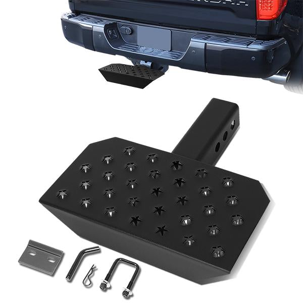 ESCALON TRASERO 12" W X 6.5" L - FITS VEHICLES WITH 2" TRAILER HITCH - BLACK