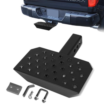 ESCALON TRASERO 12" W X 6.5" L - FITS VEHICLES WITH 2" TRAILER HITCH - BLACK