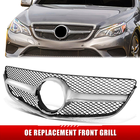 PARRILLA GRILLE - BZ W212 '10-12/W207(2D)'10-'16/ GRILLE ASS'Y 14-16/ CHROME/BLACK/ W/O CAMERA (2D)/