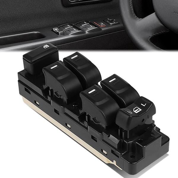 INTERRUPTOR ELEVADOR ELECTRICO 04-12 CHEVY COLORADO, GMC CANYON / 06-10 HUMMER H3 / 09-10 HUMMER H3T / 2206 ISUZU I-350 / 07-08 ISUZU I-370 - FITS CREW CAB MODELS ONLY - DRIVER SIDE - BLACK