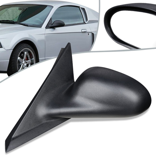 RETROVISOR MIRROR - OEM - 99-04 FORD MUSTANG - POWERED - TEXTURED - BLACK - LEFT