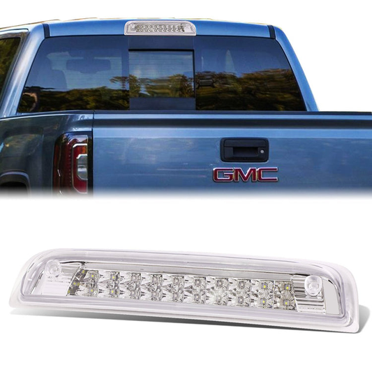 LUZ DE FRENO 14-20 CHEVY SILVERADO 1500, GMC SIERRA 1500 / 15-20 SILVERADO 2500HD, 3500HD, SIERRA 2500HD, 3500HD / 2019 SIERRA 1500 LIMITED - FITS MODELS WITH CARGO LIGHT - LED - CHROME