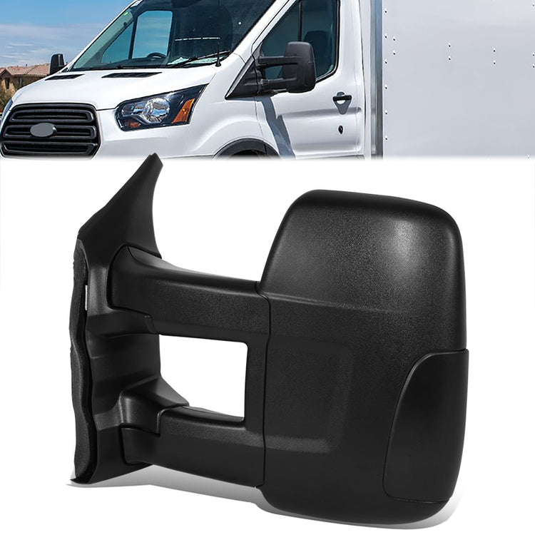 RETROVISOR MIRROR - OE STYLE - FORD TRANSIT 150 15-19 - FORD TRANSIT 250 15-19 - FORD TRANSIT 350 15-19 - LONG ARM WITH POWER HIGH ROOF - DRIVER SIDE - PAINT TO MATCH - BLACK