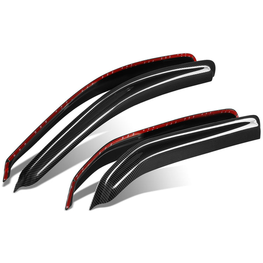 PROTECTOR DE VENTANA WINDOW VISORS - 05-15 NISSAN XTERRA - CARBON FIBER PATTERN STYLING - 4PCS - BLACK