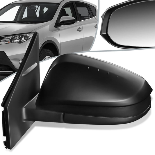 RETROVISOR MIRROR - OEM - 13-15 TOYOTA RAV4 - POWERED - TEXTURED - BLACK - LEFT