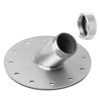 TANQUE DE GASOLINA FUEL CELL - FILLER NECK - STEEL WITH ALUMINUM CAP - 45 DEGREE - SILVER