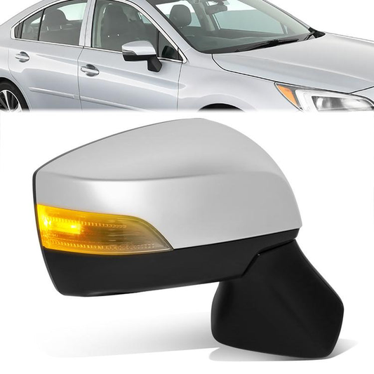 RETROVISOR MIRROR - SUBARU LEGACY 2015-2017 / SUBARU OUTBACK 2015-2017 - WITH POWER - WITH HEATED - WITH BLIND SPOT - WITH SIGNAL SILVER COVER - OE STYLE - PASSENGER RIGHT SIDE