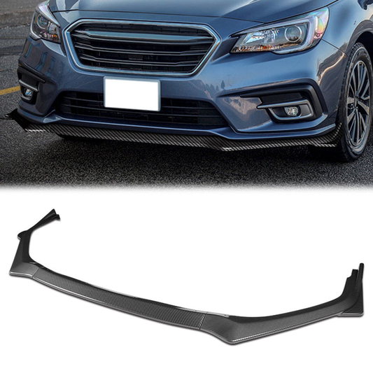 LIP FRONTAL 19-20 SUBARU LEGACY - REQUIRES DRILLING BUMPER FOR INSTALLATION -3PC - CARBON FIBER LOOK