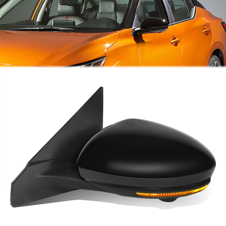RETROVISOR MIRROR - OE STYLE - NISSAN SENTRA 20-21 - WITH POWER WITH HEATED WITH SIGNAL WITH CAMERA - DRIVER SIDE - PAINT TO MATCH - BLACK