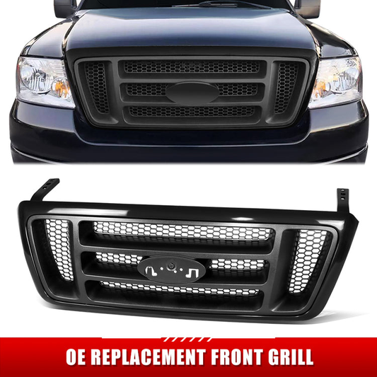 PARRILLA GRILLE - FD F150 P/U '04-'08/ GRILLE ASS'Y/ DARK GRAY/ W/PRIMED BLACK FRAME (PTM)/ (BAR TYPE DESIGN)/(STX/FX4)(EXCEPT HERITAGE)//PARTS.NO,FO1200414//OEM NO,4L3Z8200BAPTM