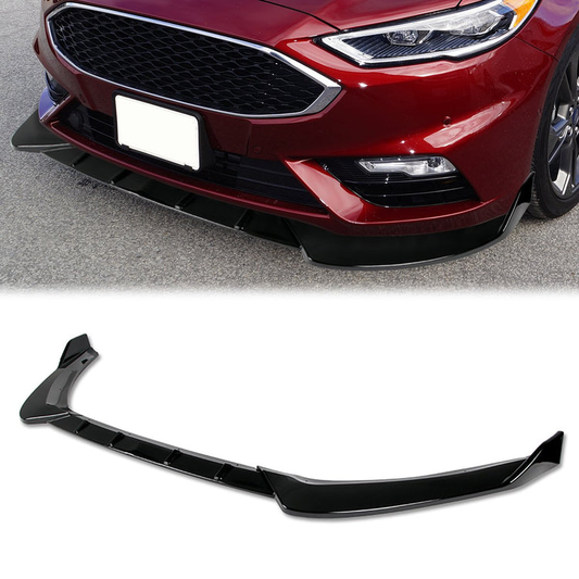 LIP FRONTAL 17-18 FORD FUSION - REQUIRES DRILLING BUMPER FOR INSTALLATION - 3PC - PAINTED GLOSS BLACK