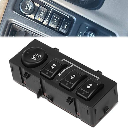INTERRUPTOR ELEVADOR ELECTRICO 4X4 CONTROL SWITCH - 03-06 CADILLAC ESCALADE, ESV, EXT, CHEVY AVALANCHE 1500, AVALANCHE 2500, CHEVY SILVERADO 1500, CHEVY SILVERADO 2500, CHEVY SUBURBAN 1500, SUBURBAN 2500, CHEVY TAHOE , GMC SIERRA 1500, SIERRA 2500, GMC