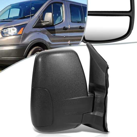 RETROVISOR MIRROR - OEM - 15-19 FORD TRANSIT 150, 250, 350 - POWERED - FOLDING - TEXTURED - BLACK - RIGHT
