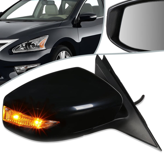 RETROVISOR MIRROR - OEM - 13-18 NISSAN ALTIMA SEDAN - POWERED - TEXTURED - BLACK - RIGHT