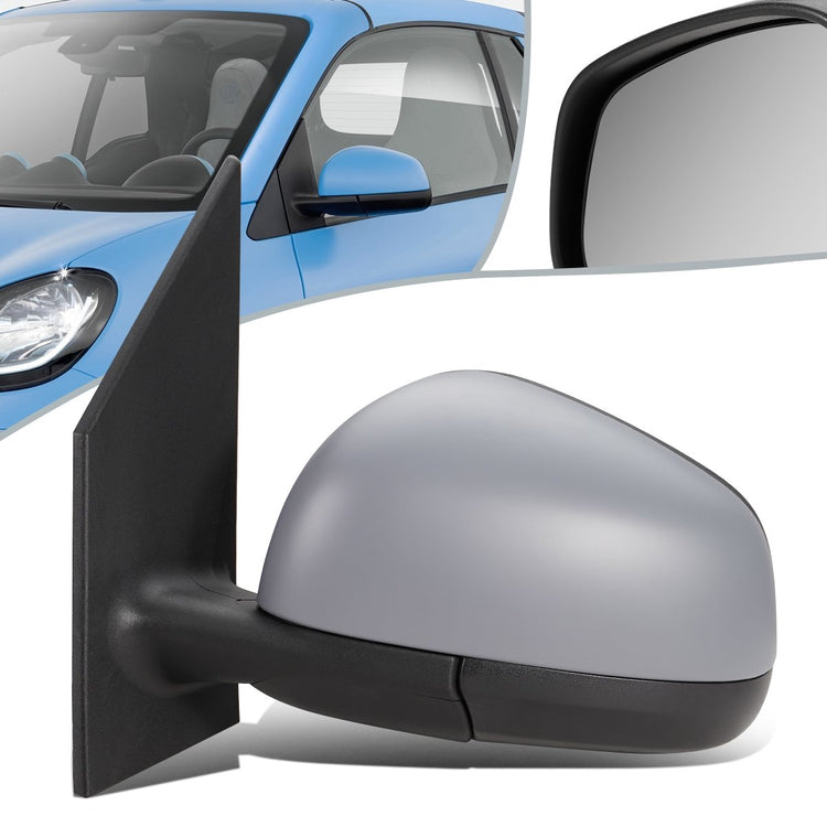 RETROVISOR MIRROR - OEM - 16-17 SMART FORTWO - MANUAL - W/ CABLE - W/ TEMP SENSOR - FOLDING - GRAY - LEFT