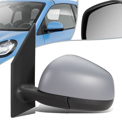 RETROVISOR MIRROR - OEM - 16-17 SMART FORTWO - MANUAL - W/ CABLE - W/ TEMP SENSOR - FOLDING - GRAY - LEFT
