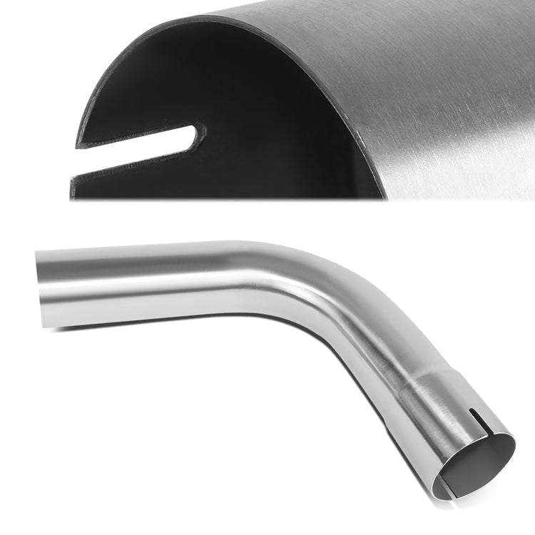 nan EXHAUST PIPE TUBING - L-BEND - 1PC - 2.5"-2.65" FLARED - OD CUSTOM 90 DEGREE - 18 GAUGE - MANDREL - POLISHED - STAINLESS STEEL