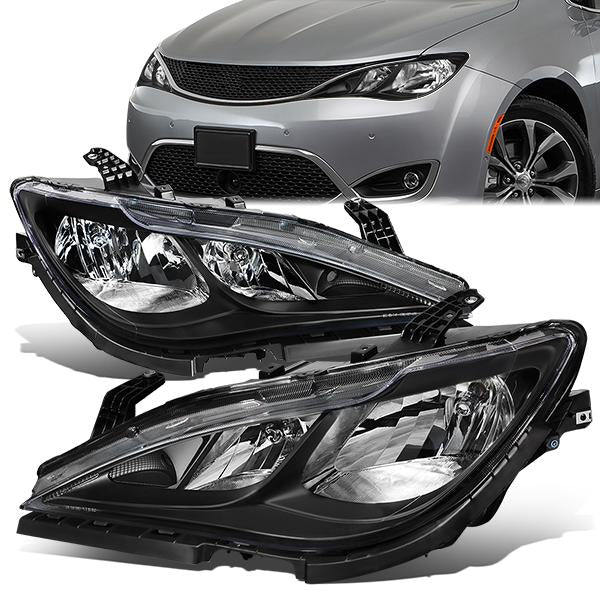 FAROS 17-20 CHRYSLER PACIFICA (WITHOUT QUAD LAMPS) - BLACK HOUSING / CLEAR CORNER - 9005 HIGH / H11 LOW BEAM