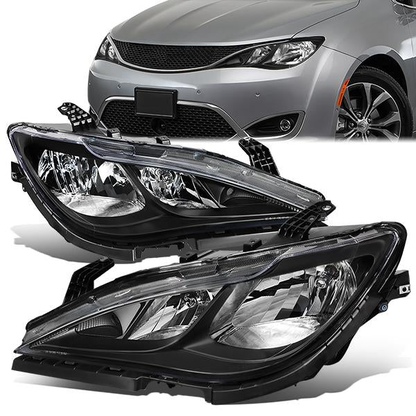 FAROS 17-20 CHRYSLER PACIFICA (WITHOUT QUAD LAMPS) - BLACK HOUSING / CLEAR CORNER - 9005 HIGH / H11 LOW BEAM