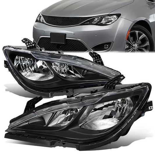 FAROS 17-20 CHRYSLER PACIFICA (WITHOUT QUAD LAMPS) - BLACK HOUSING / CLEAR CORNER - 9005 HIGH / H11 LOW BEAM